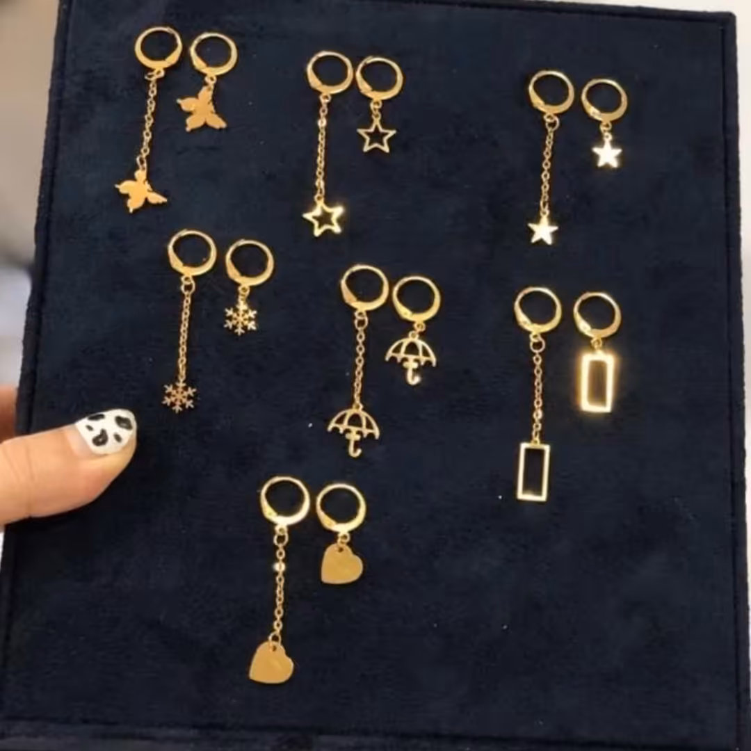 گوشواره اویز در مدل های متنوع در طرح دلخواه شما استیل رنگ ثابت