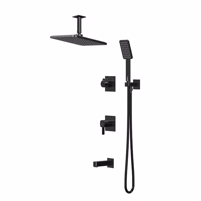 متعلقات شیر دوش توکار کاویان مدل ساتین با سردوش سقفی