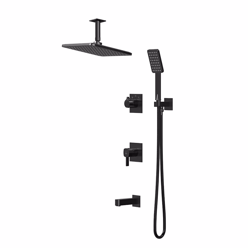 متعلقات شیر دوش توکار کاویان مدل ساتین با سردوش سقفی