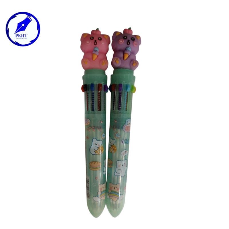 خودکار فانتزی 10 رنگ طرح خرس