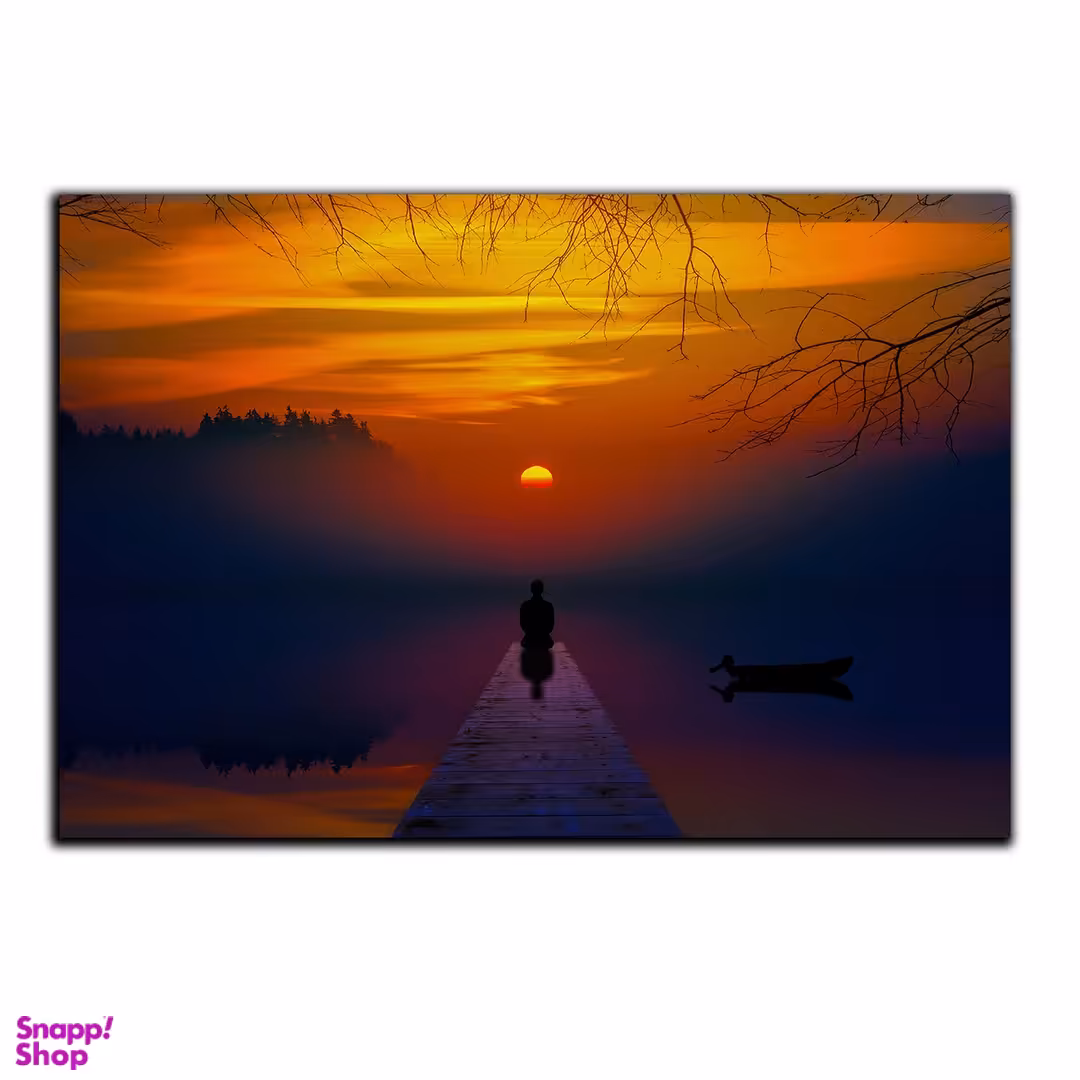 تابلو شاسی بکلیت طرح دریاچه و قایق مدل SH-S5402