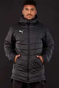 کاپشن مشکی مردانه کت نیمکت کناری لیگا 655298 03 Puma