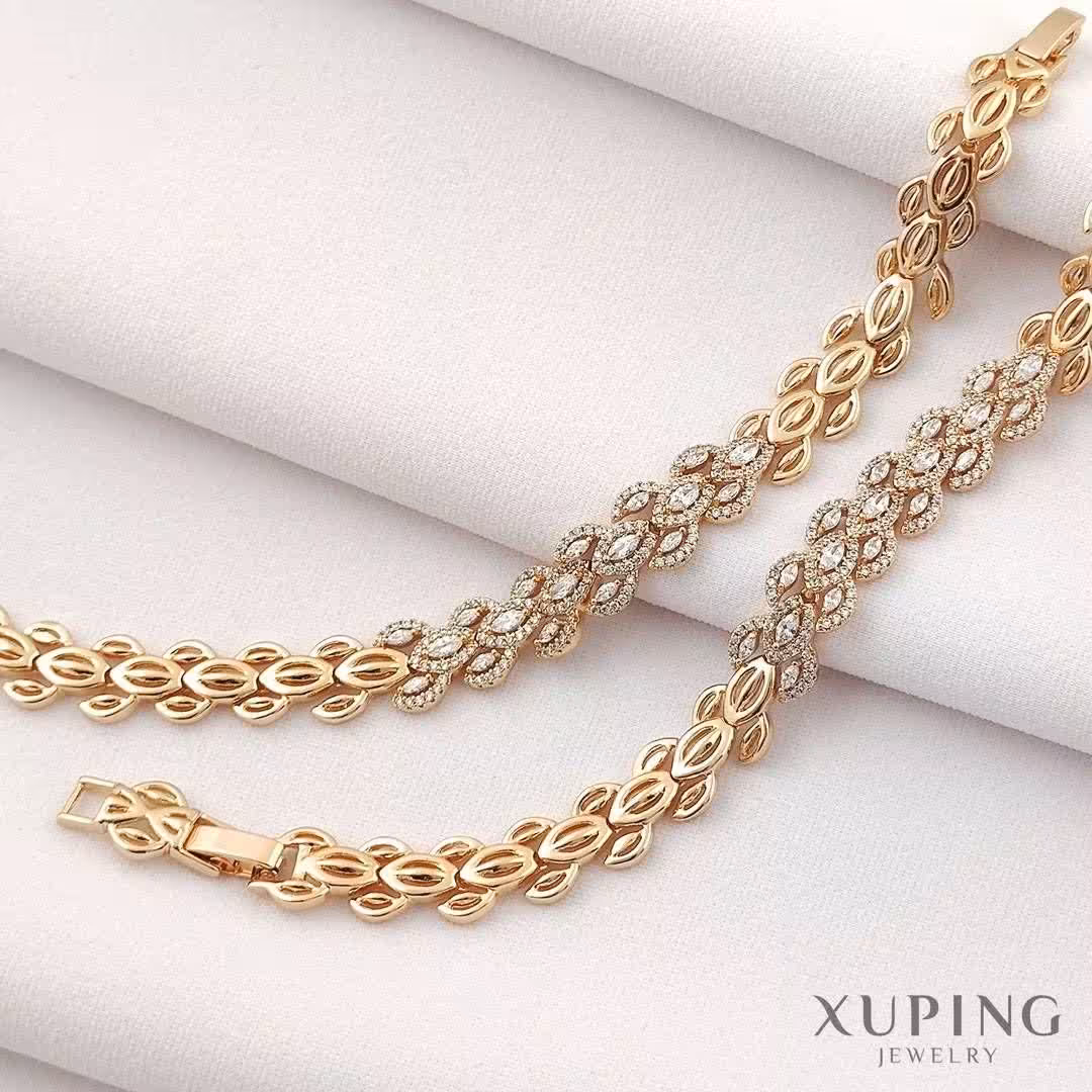 دستبند گندمی  نگین دار  برند ژوپینگ