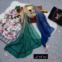 شال چند رنگ ایستایی عالی سر نمیخوره نخ ژاکارد رنگبندی جذاب و متنوع ابعاد 70 در 190