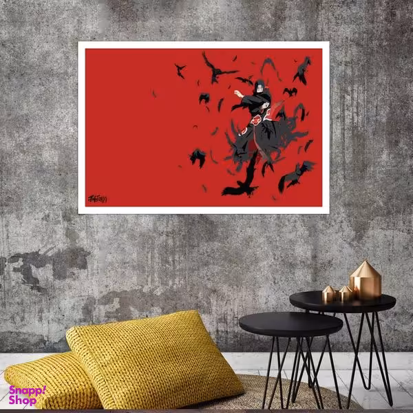 تابلو بکلیت طرح انیمه Itachi Uchiha مدل قاب شاسی W-s8440