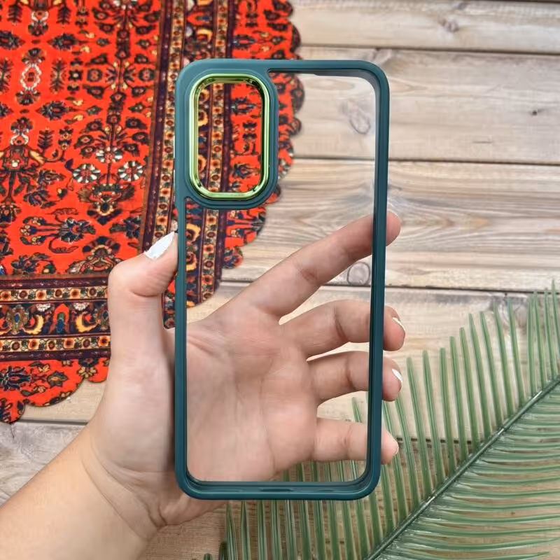 قاب گوشی A13 4G - A04S - M13 4G - F13 - F23 سامسونگ متال شفاف سبز کد 36583