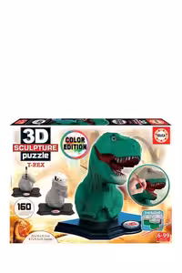 پازل مجسمه سه بعدی t-rex color 3d sculpture