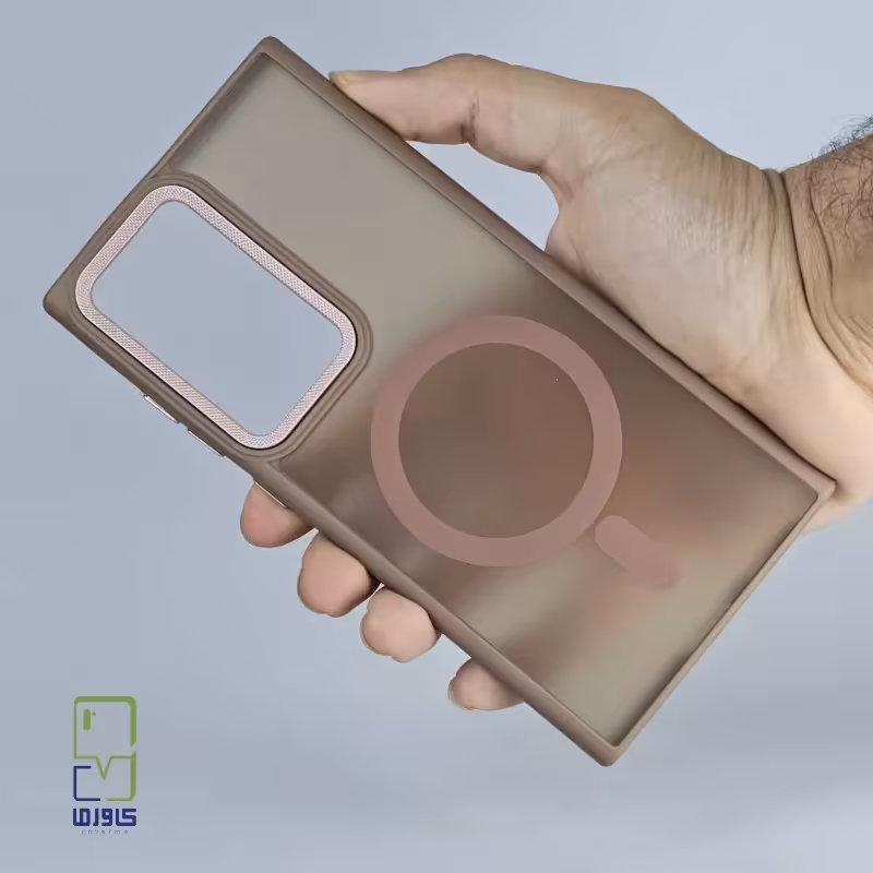 قاب S24 Ultra مگ سیف برنزی| کاور پشت مات مگنتی مقاوم