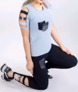 تیشرت وشلوار فانتزی سرشانه ودمپاپولکی