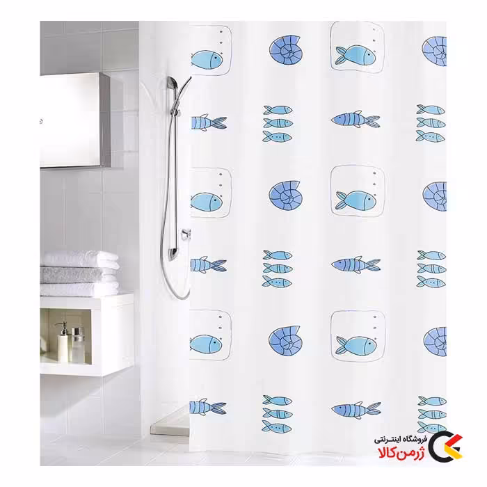 پرده حمام کلین ولکه 180 در 200 سانتیمترمدل multicolor