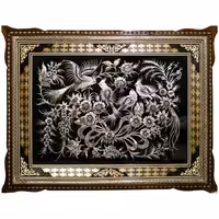 تابلو خاتم کاری با پلاک مسی قلمزنی سایز  85 در 120