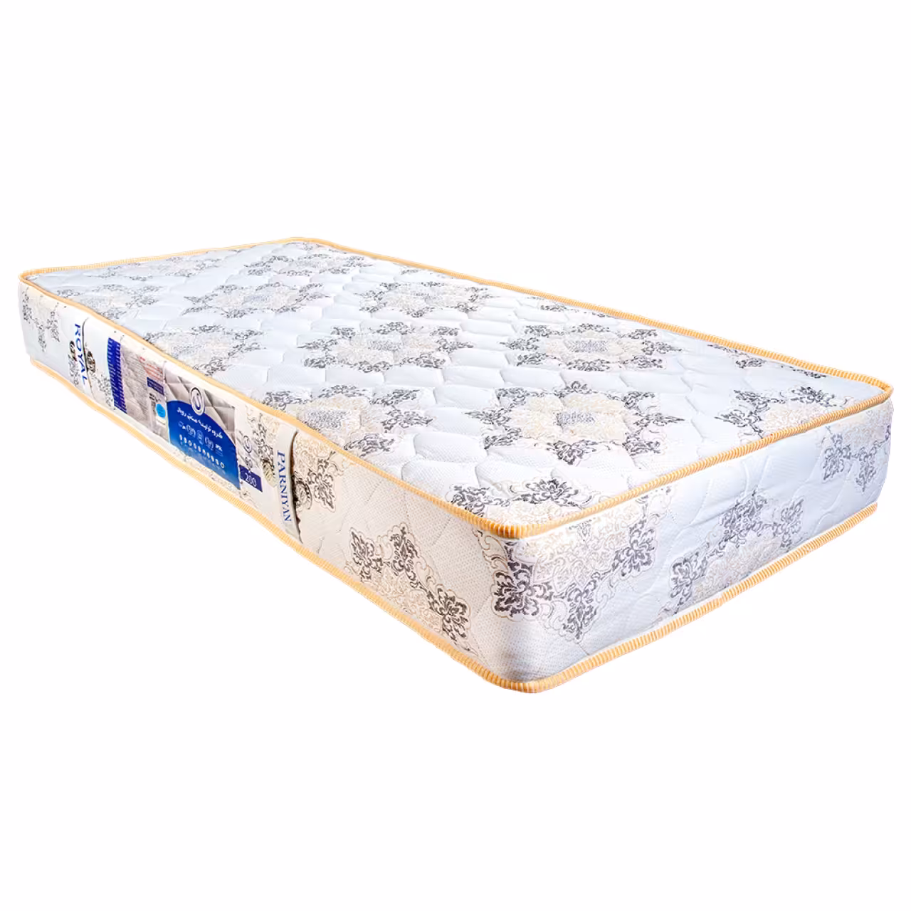 تشک طبی فنری رویال مدل پرنیان تک نفره 90 در 200 صادراتی
