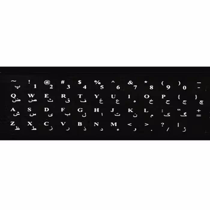 برچسب حروف فارسی کیبورد طرح چرم