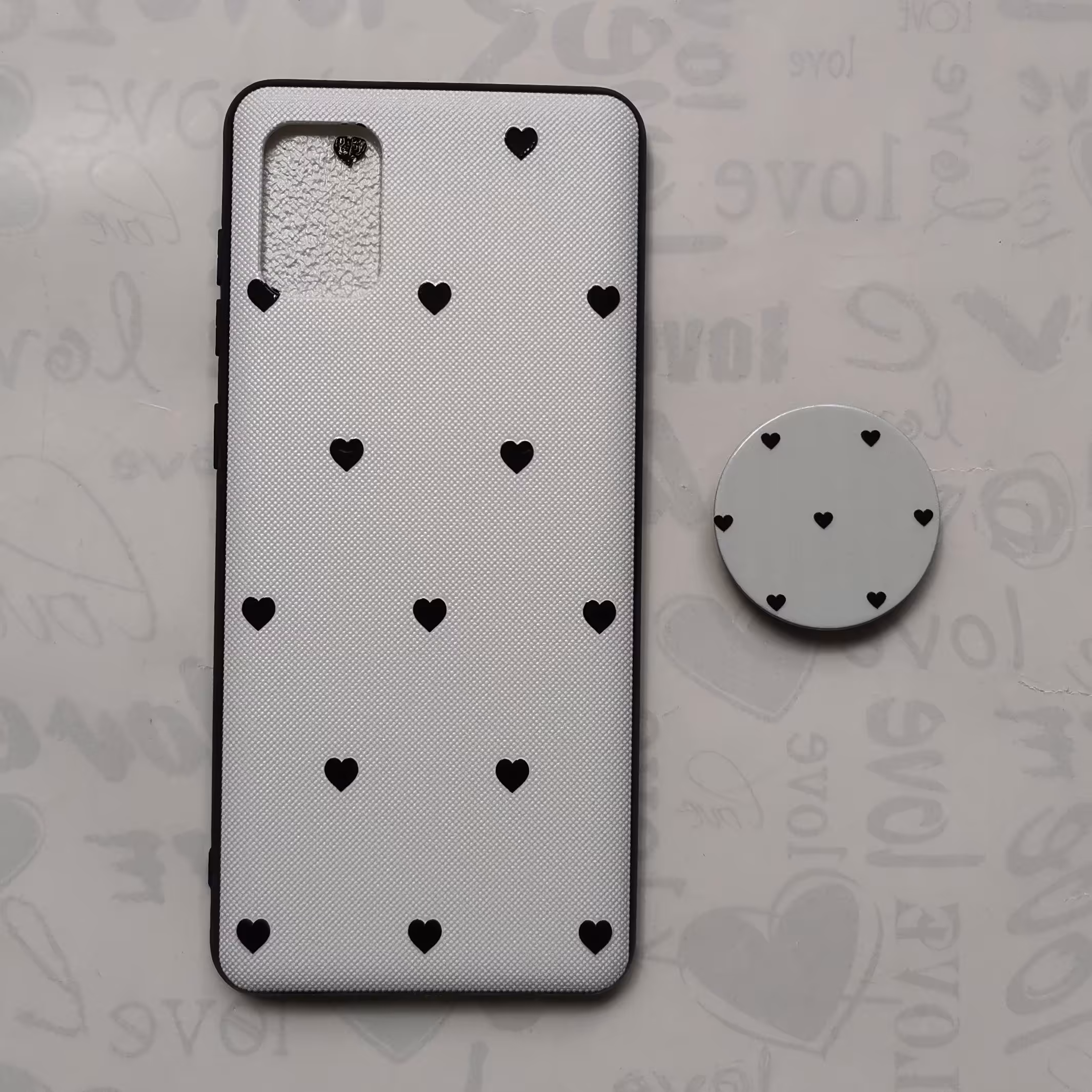 قاب طرحدار پاپ سوکت دار قلبی گوشی سامسونگ A31