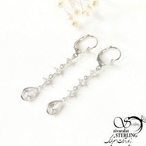 گوشواره آویز الماسی کد 7501