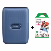 چاپگر عکس فوجی مدل مینی لینک همراه فیلم | FUJIFILM INSTAX Mini Link Printer (Dark Denim)   Film 10