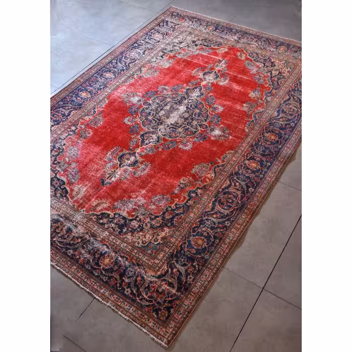 فرش دستبافت شش متری امیرخیز مدل وینتیج کد 5032