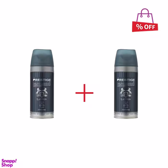 اسپری بدن مردانه نیو پرستیژ (Prestige) مدل Laiton حجم 150 میلی‌‌لیتر مجموعه 2 عددی