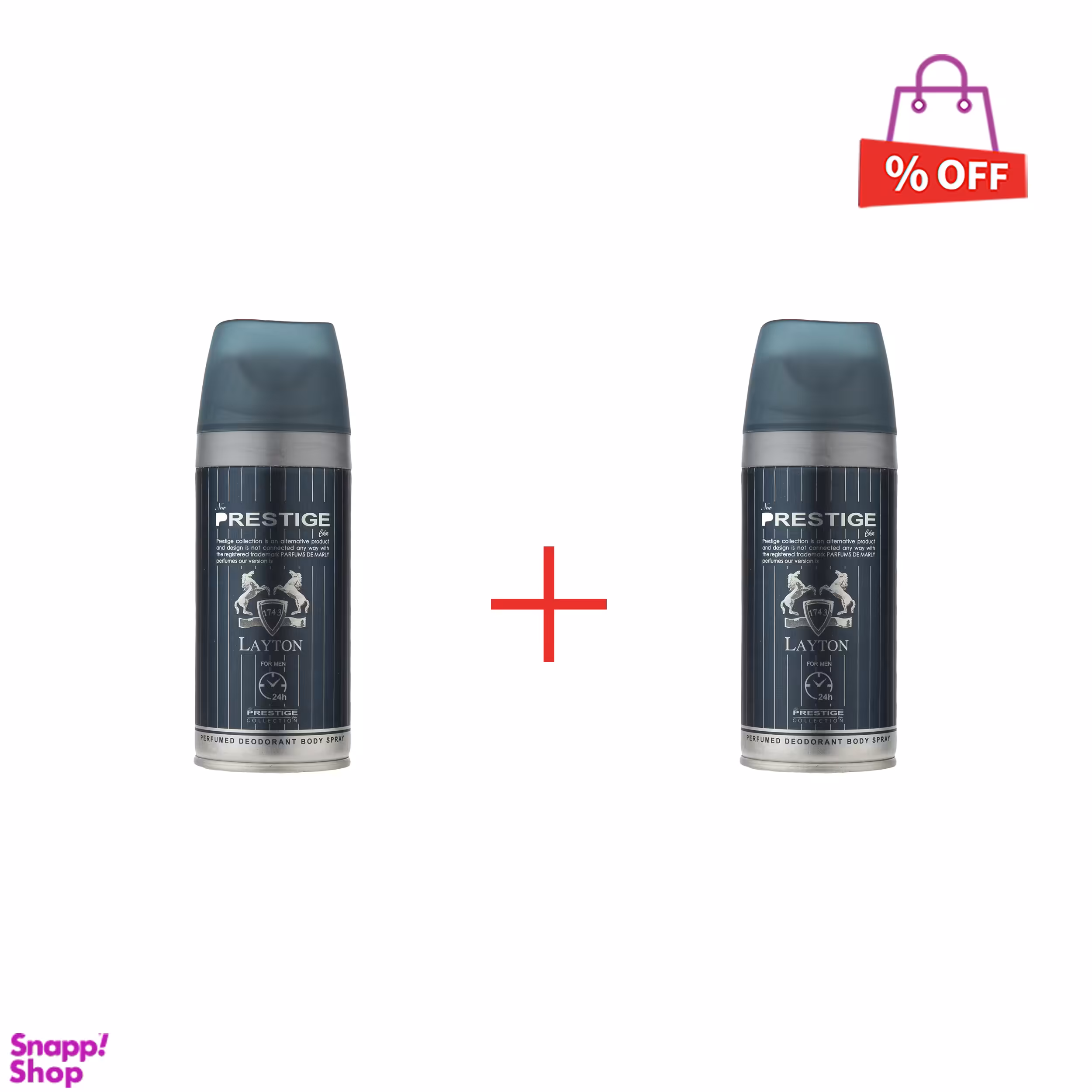 اسپری بدن مردانه نیو پرستیژ (Prestige) مدل Laiton حجم 150 میلی‌‌لیتر مجموعه 2 عددی