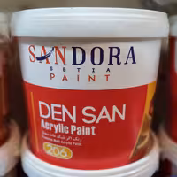 رنگ اکریلیک ساندورا مات ممتاز سفید ( DEN SAN) کد 206 حجم گالن (4 کیلو)