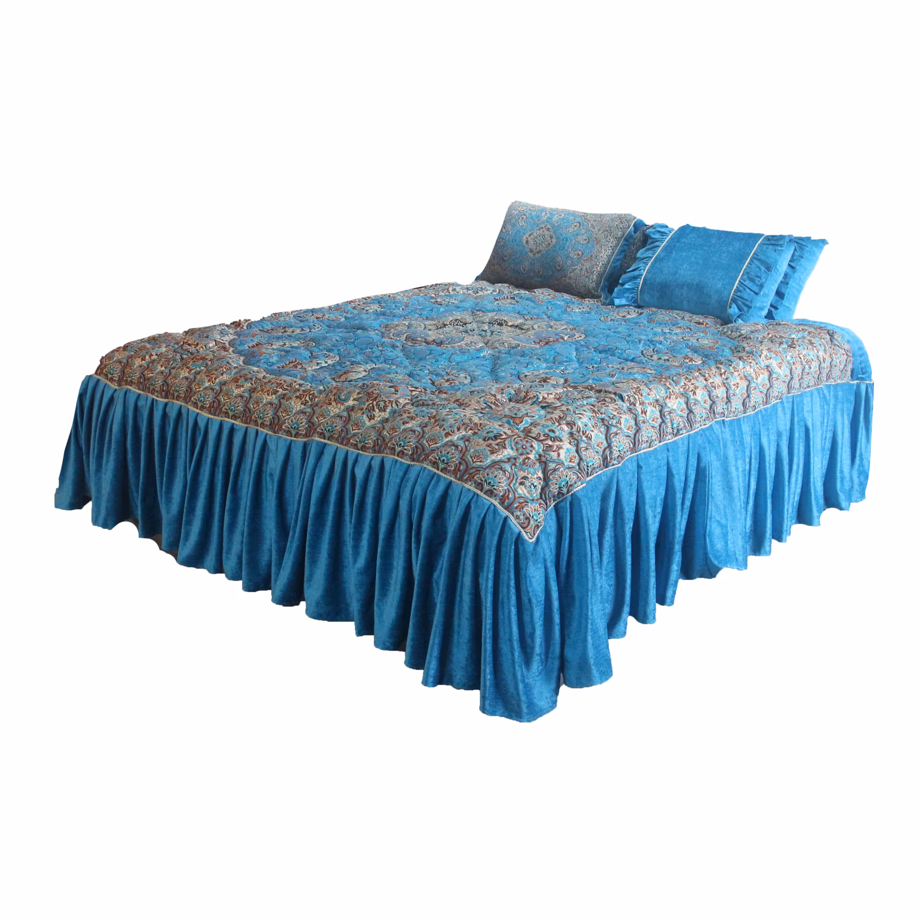 لحاف روتختی دلبر فیروزه ای