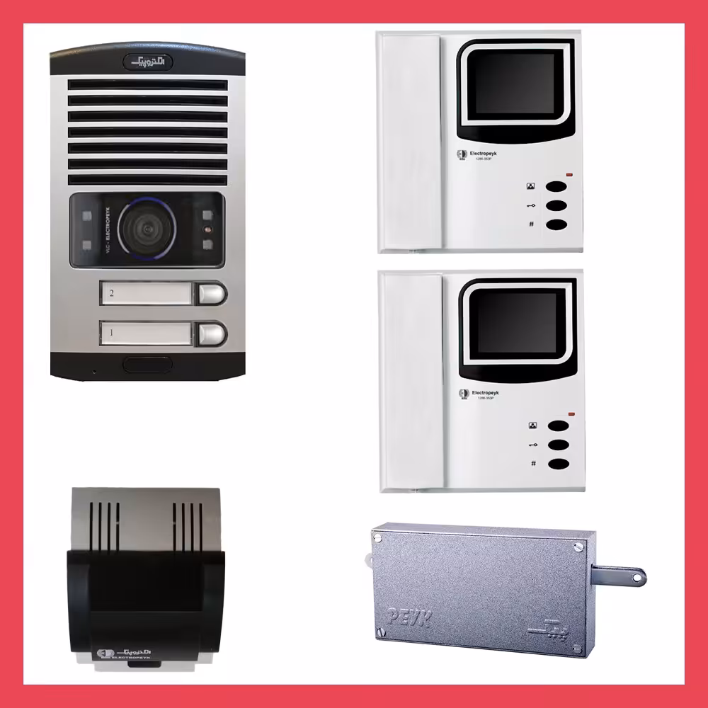 آیفون تصویری دربازکن الکتروپیک مدل1286 رنگ مشکی36 ماه ضمانت ( پک کامل2 واحده)