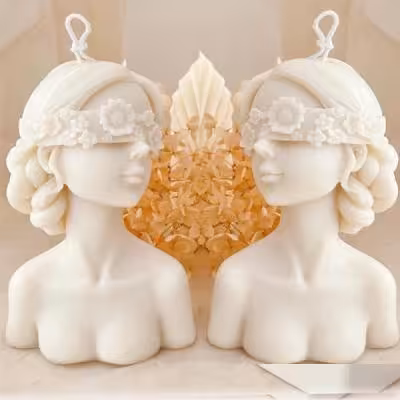 شمع طرح ناتالیا با چشم بند کد 2014