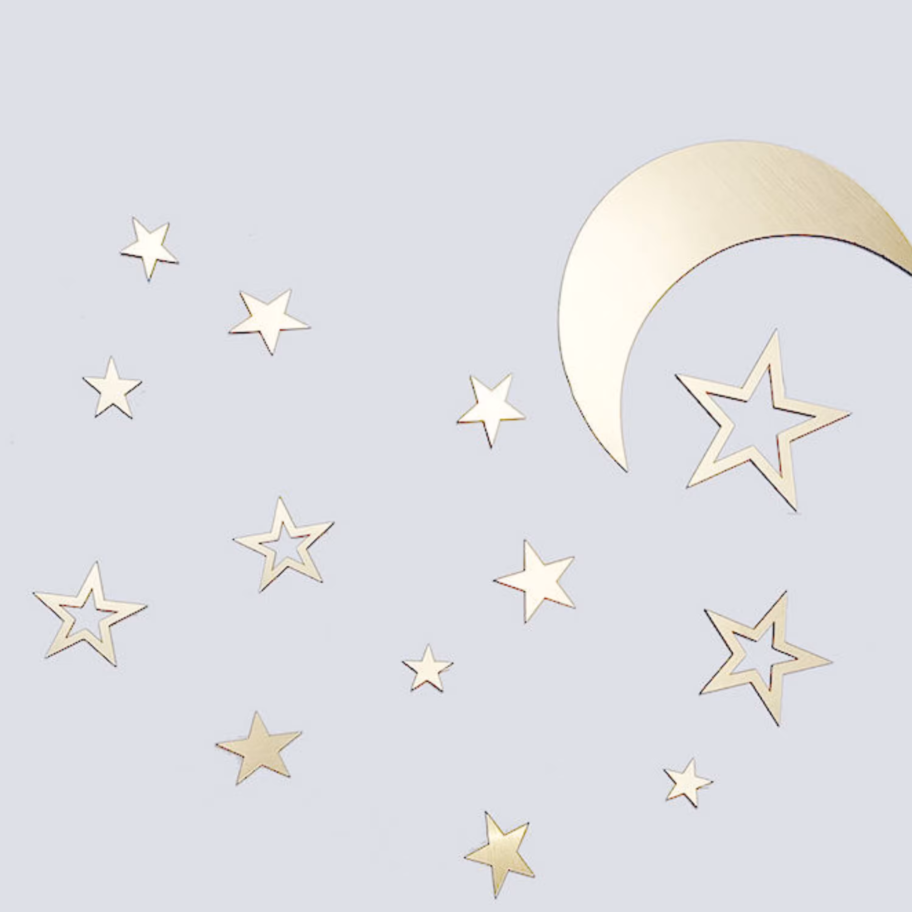 اینه دکوراتیو پدیده پلاس مدل ماه و ستاره مجموعه 14 عددی