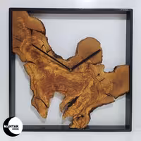 ساعت روستیک کد WO06 (چوب زیتون و فلز) سایز 50