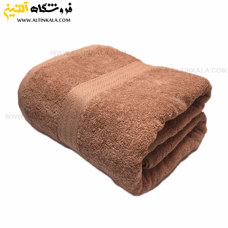 حوله حمامی برق لامع طرح دیور 100×165 شتری