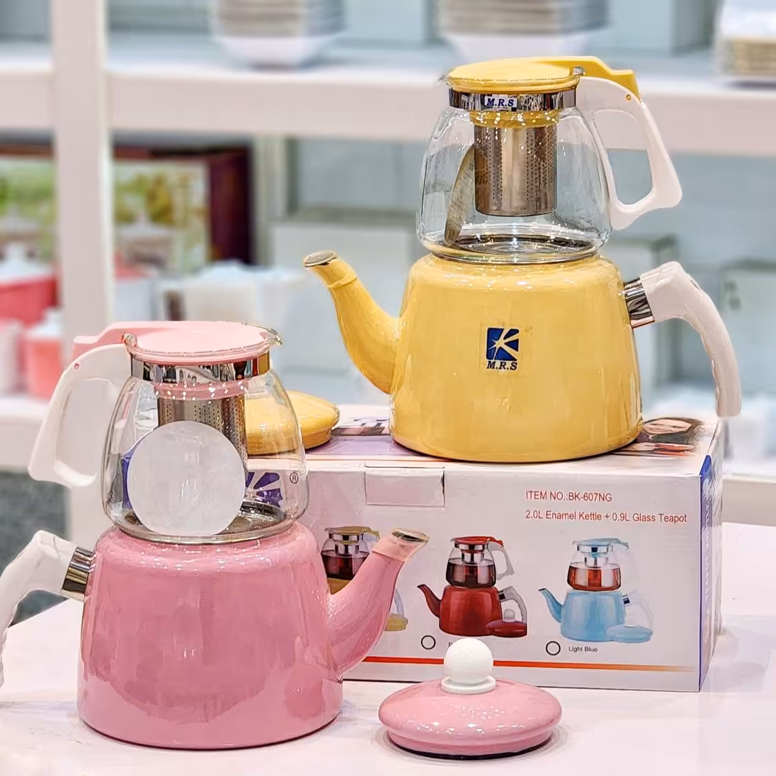 کتری قوری ست لعابی