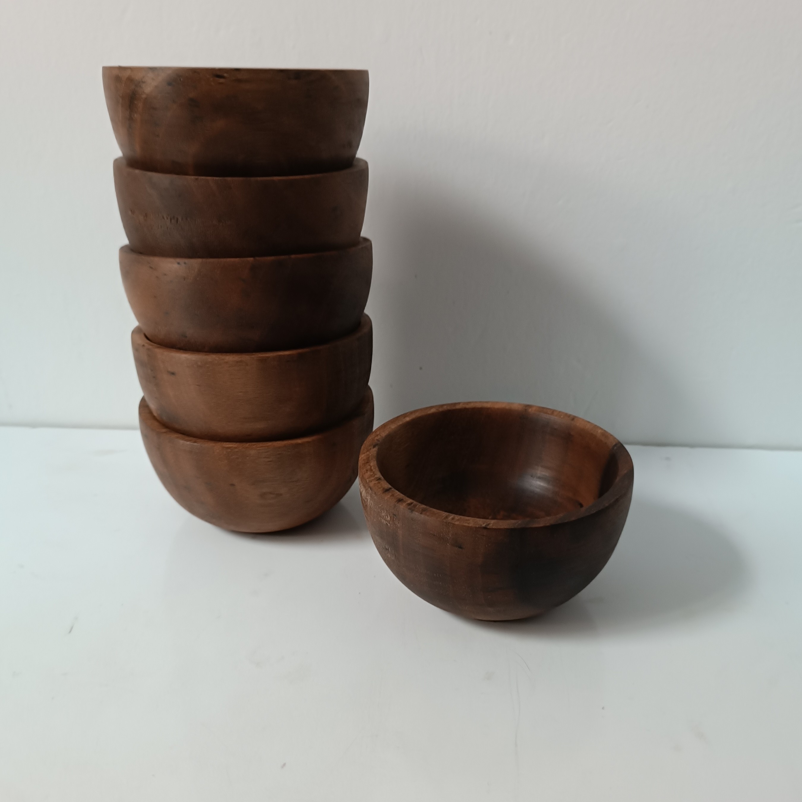 کاسه چوبی خراطی شده قطر 10 سانت