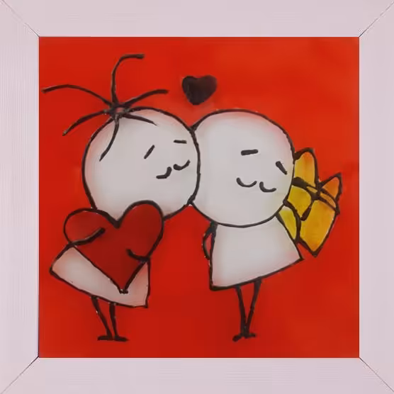 تابلو ویترای طرح عاشقانه کد 03