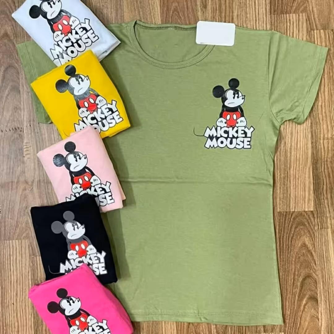 تیشرت میکی موس عصبانی جنس نخ پنبه فری سایز مناسب تا سایز 44