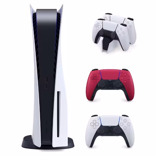 باندل کنسول بازی سونی اروپا مدل پلی استیشن (Playstation 5 (1116 Drive به همراه دسته بازی + پایه شارژر
