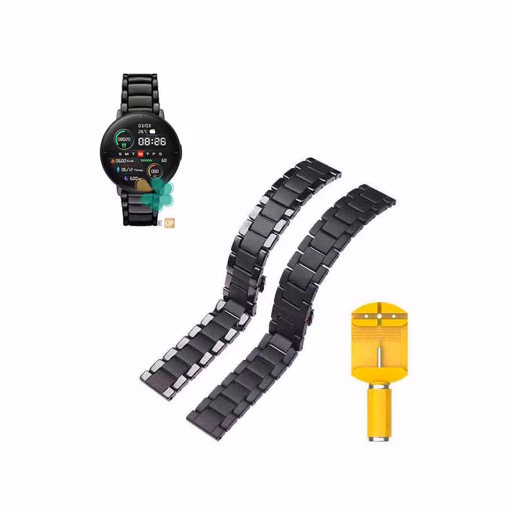 بند فلزی ساعت شیائومی Xiaomi MiBro Lite مدل 3Bead Carbon
