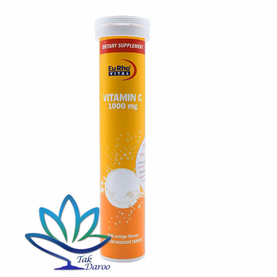 قرص جوشان ویتامین سی 1000 میلی گرم یوروویتال 20 عددی