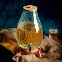 کلمن شیشه ای پایه چوبی اریکا طرح الماس ARCO
6 لیتری