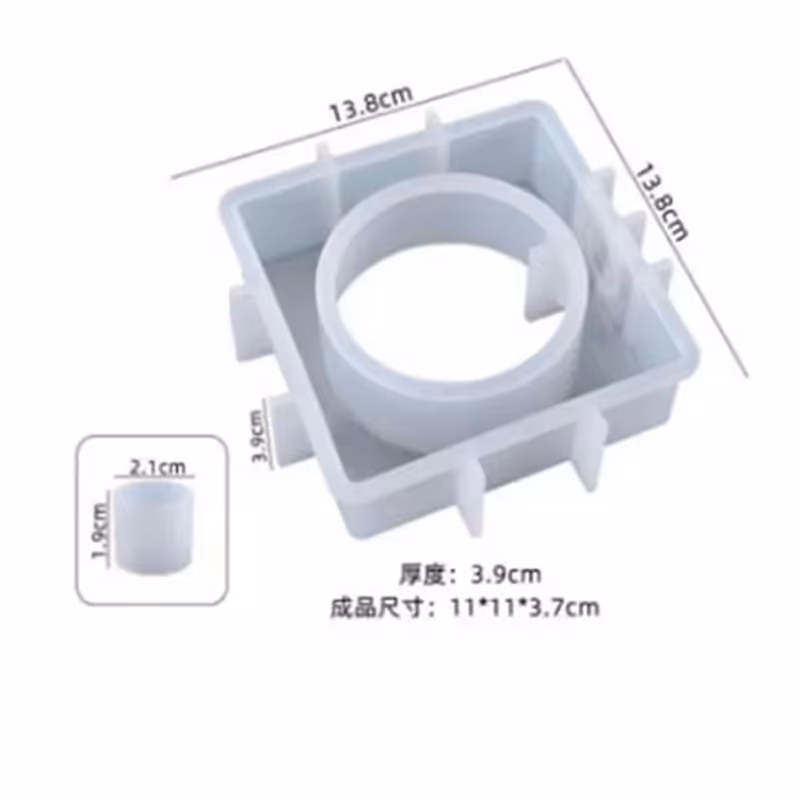 فروش ویژه قالب سیلیکونی گلجا مناسب برای رزین پودر سنگ و بتن طرح  مربع