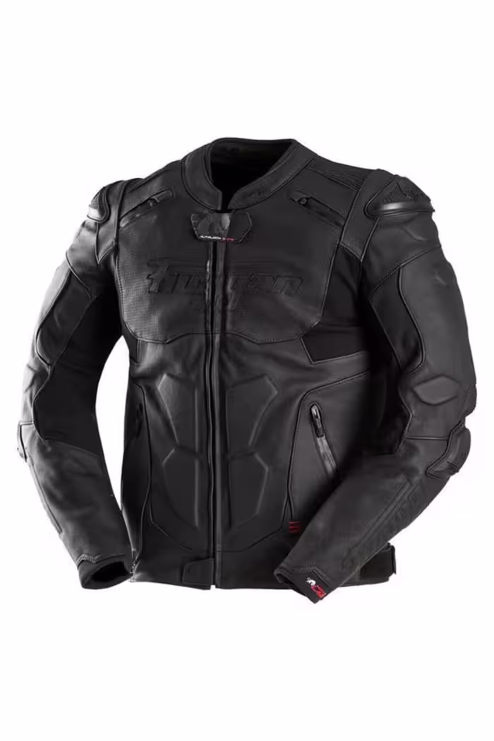 کاپشن موتورسوار مشکی مردانه ژاکت موتور سیکلت چرمی GHOST EVO سیاه Furygan