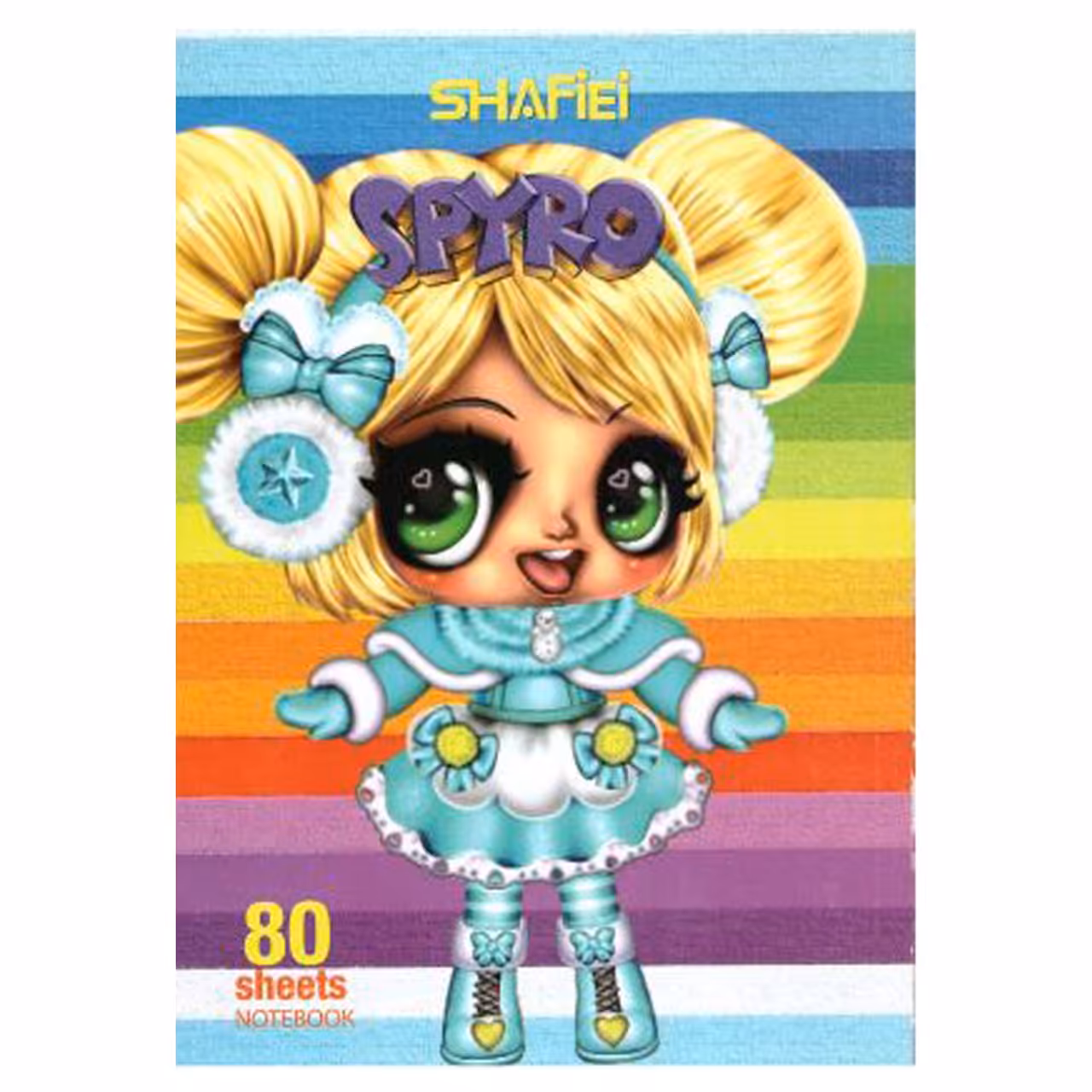 دفتر مشق 80 برگ شفیعی مدل SPYRO کد 07