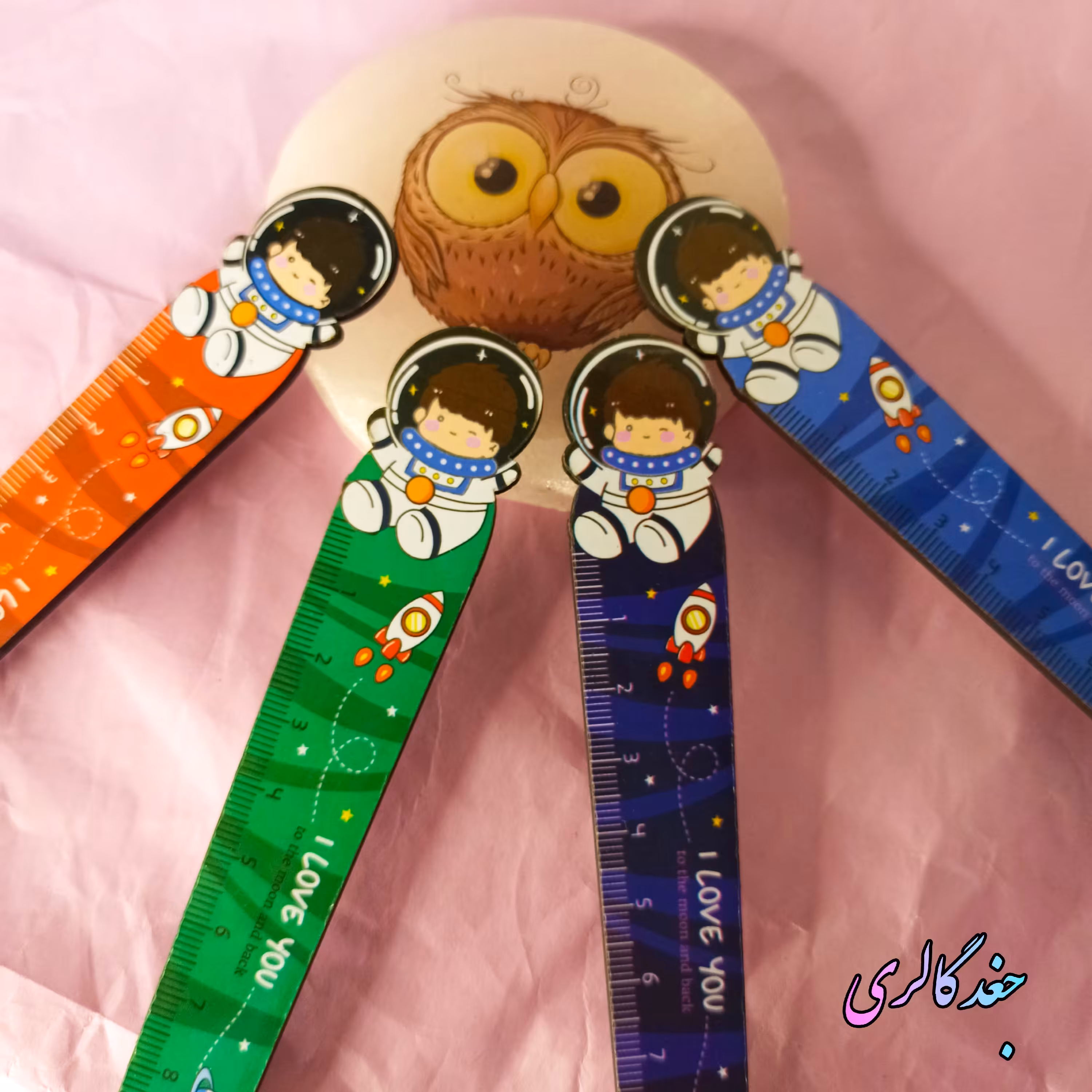 خط کش 15 سانتی فانتزی طرح فضانورد 