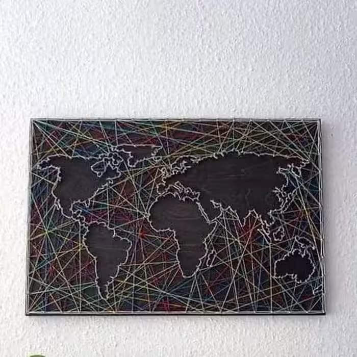 تابلو برجسته طرح نقشه جهان