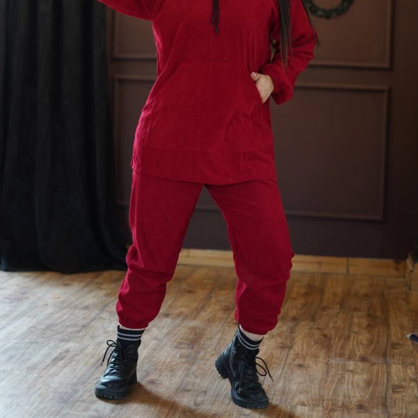  هودی و شلوار 200297 جنس  کبریتی اعلا رنگ بندی