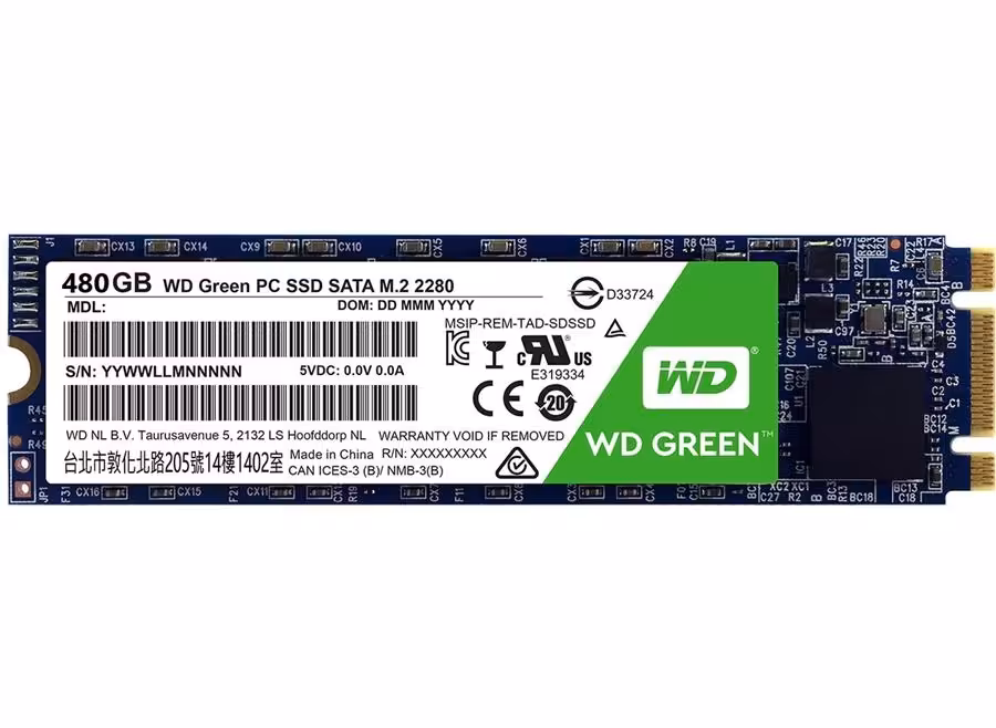 حافظه اس اس دی وسترن دیجیتال مدل گرین ام تو با ظرفیت 480 گیگابایت