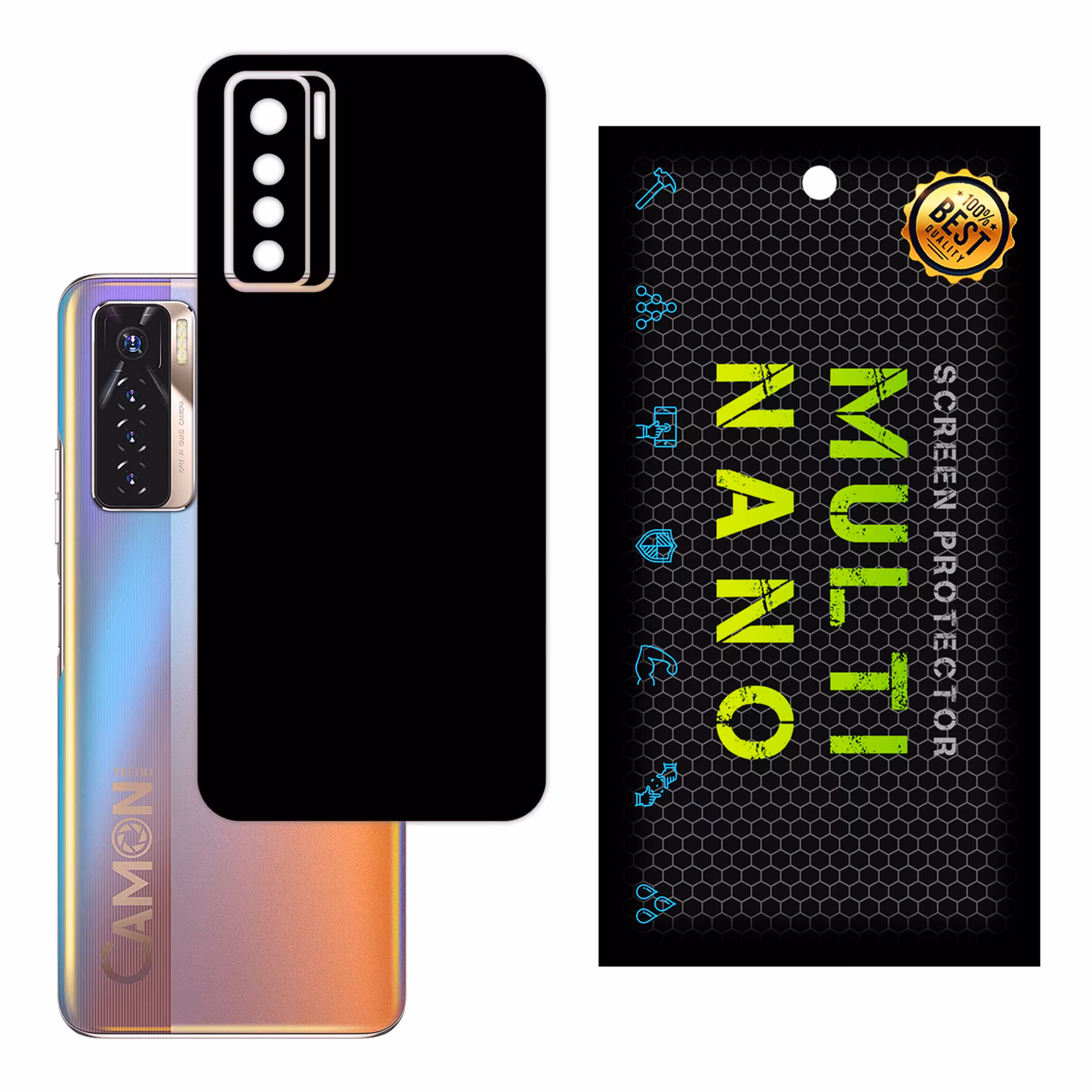 برچسب پوششی MultiNano مدل X-F1M-Black برای پشت  مویایل  تکنو  Camon 17 Pro