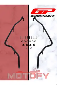 محصولات ضروری موتورسیکلت مشکی GP کامپوزیت HONDA FORZA 250 2018 2022 محافظت جانبی آهن سیاه MOTOFY