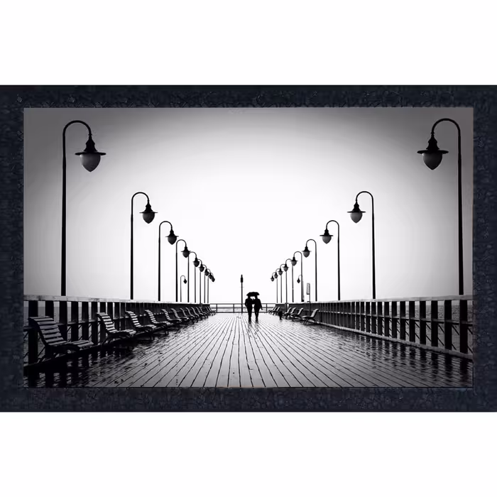 تابلو نوری طرح اسکله عاشقانه 50در70