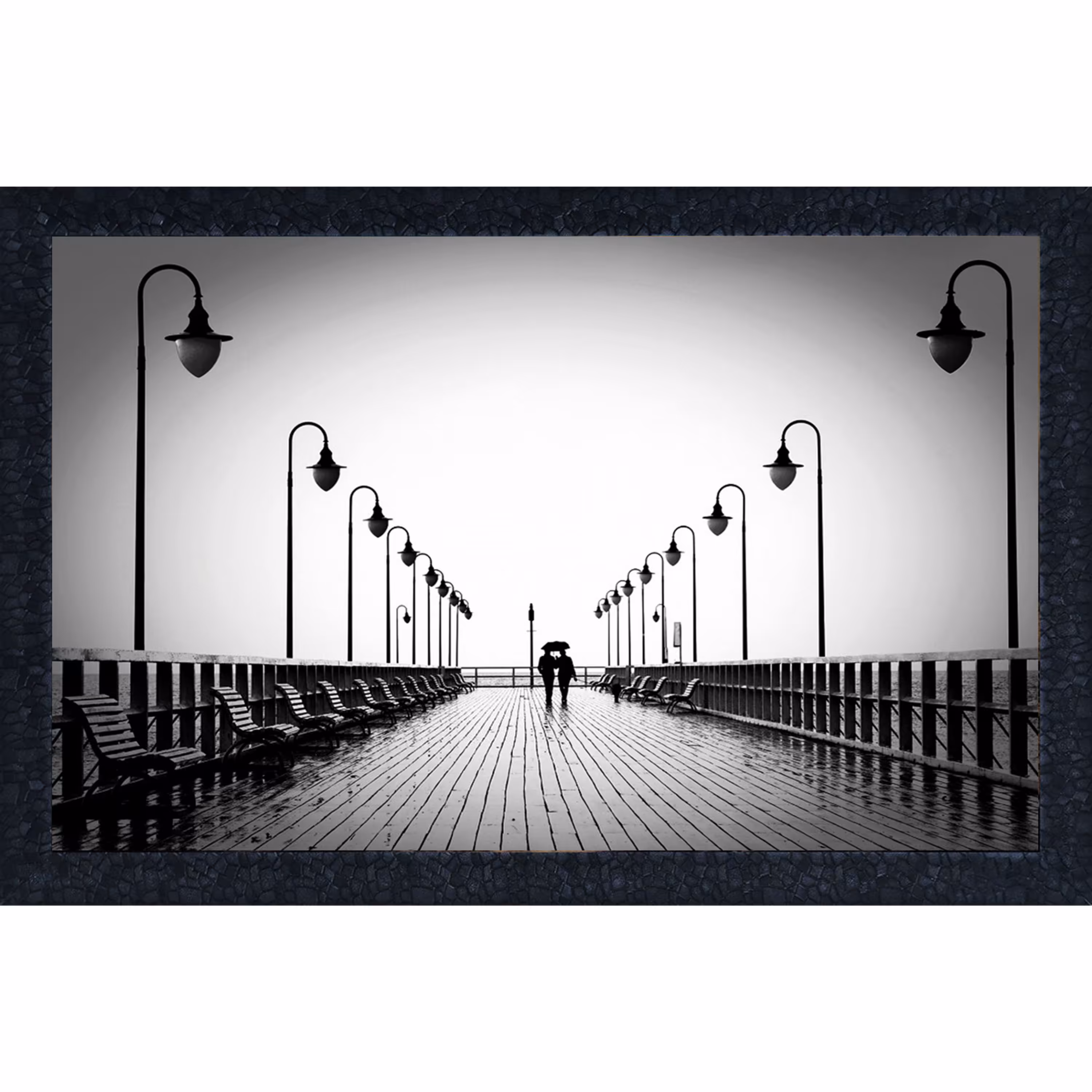 تابلو نوری طرح اسکله عاشقانه 50در70