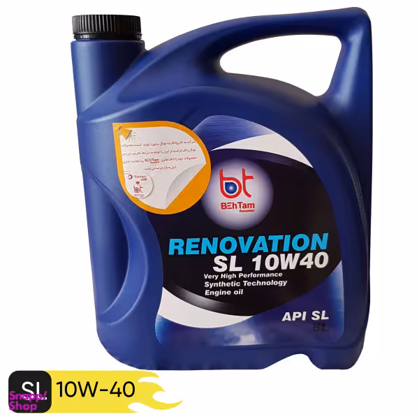 روغن موتور خودرو بهتام روانکار مدل 10W40 Renovation حجم 5000 میلی لیتر